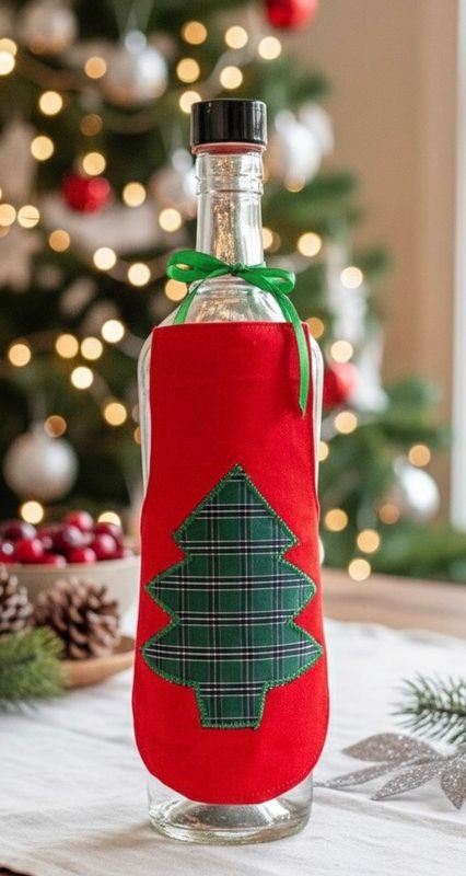 Applique Bottle Cover / 10*20 cm / غلاف زجاجة ابليك