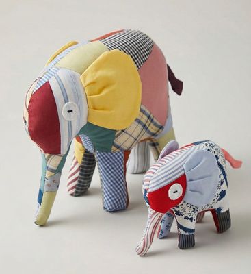 Patchwork Elephant Toy / 23 cm / لعبة فيل باتشورك