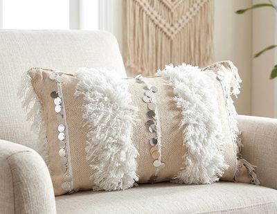 Thread Cushion With Filling / 40*60 cm / خددية خيوط بالحشو