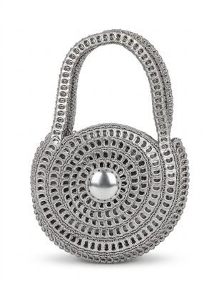 Short Hand Round Can Tabs Handbag / 25 cm / شنطة كانز مستديرة بيد قصيرة