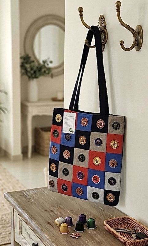 Patchwork Nespresso Bag / 40*40 cm / شنطة باتشورك بالنسبرسو