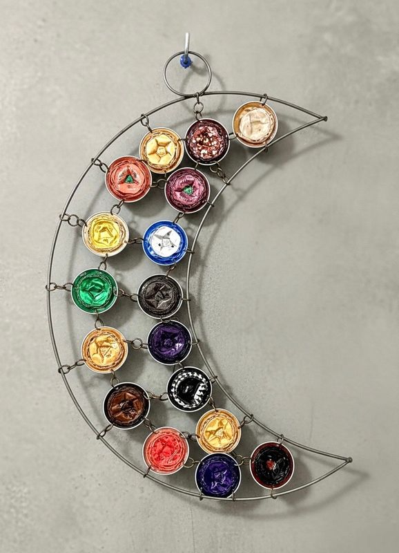 Hanging Crescent With Nespresso Capsules / 15*5,5 cm / هلال للتعليق بكبسولات النسبرسو