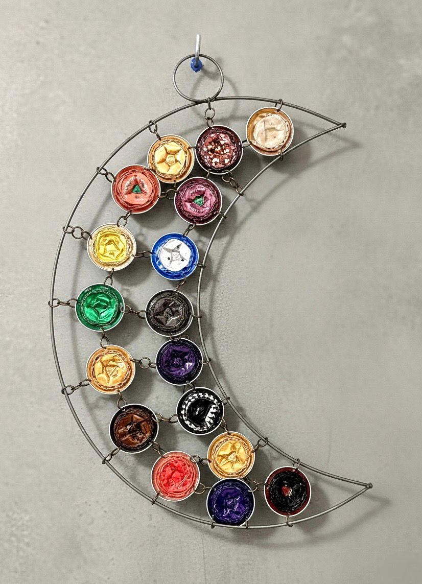 Hanging Crescent With Nespresso Capsules / 15*5,5 cm / هلال للتعليق بكبسولات النسبرسو