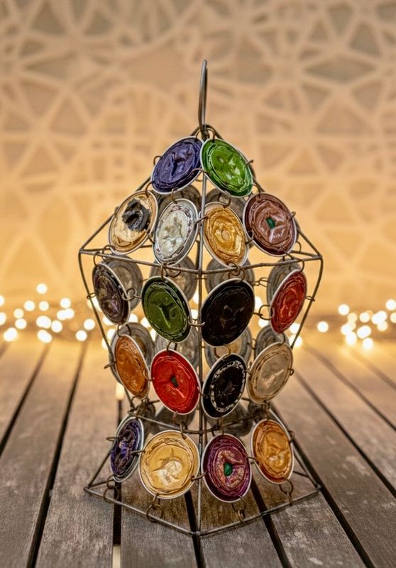 3D Lantern With Nespresso Capsules / 8*20 cm / فانوس مجسم بكبسولات النسبرسو