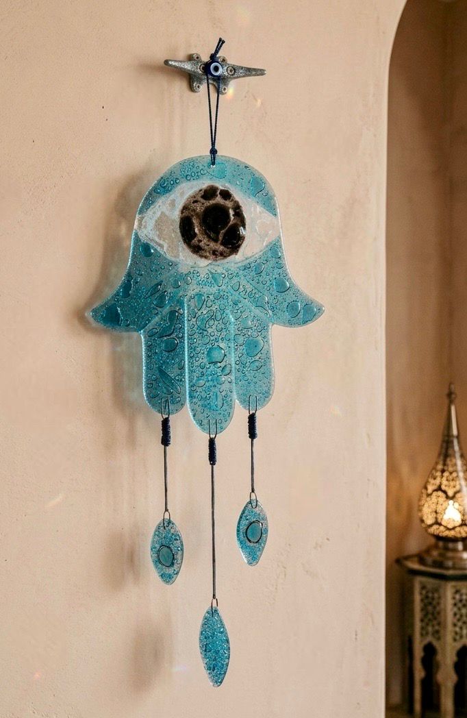 Glass Eye Wall Hanging / 25*50 cm / عليقة حائط عين زجاجية