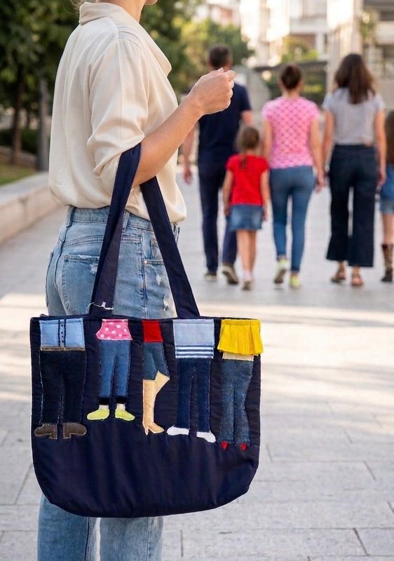 Jeans Bag / 35*50 cm / شنطة الچينز