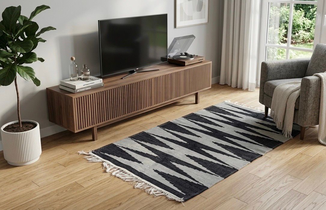 Woven Rug - Triangles / 80*160 cm / سجادة نسيج - مثلثات