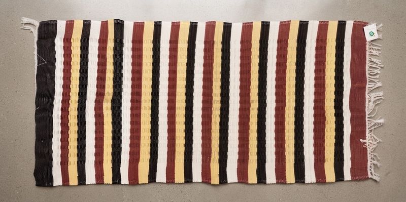 Striped Rug With Stitches / 80*160 cm / سجادة مقلمة بغرزة