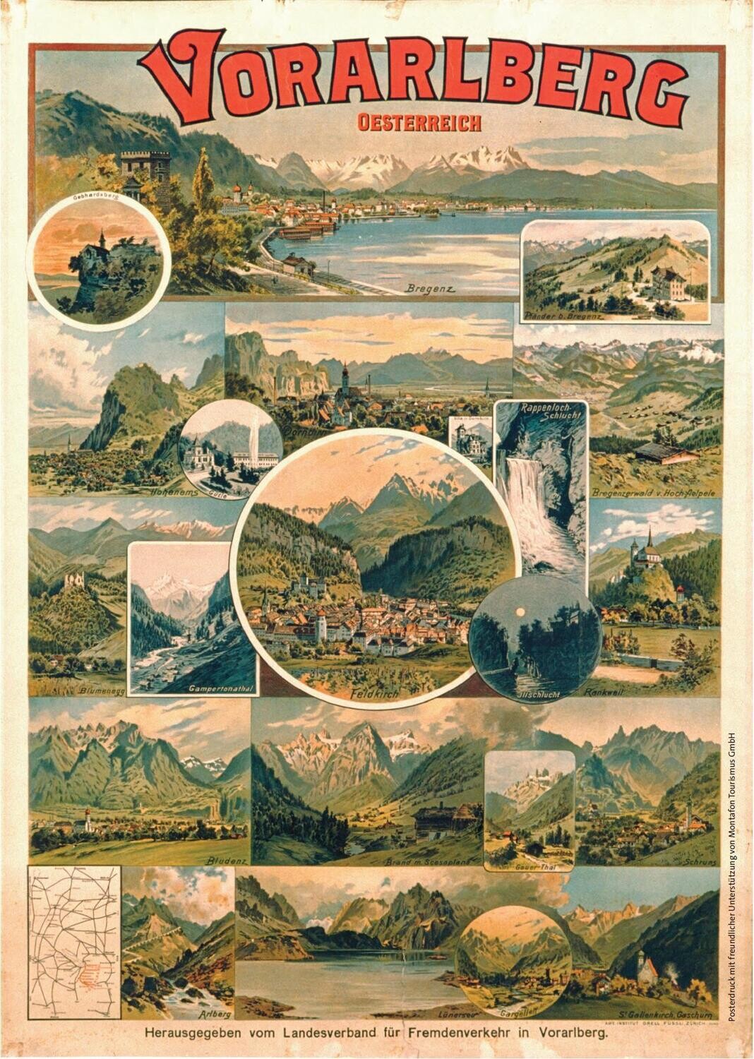 Poster "Vorarlberg" (historisches Tourismusplakat)