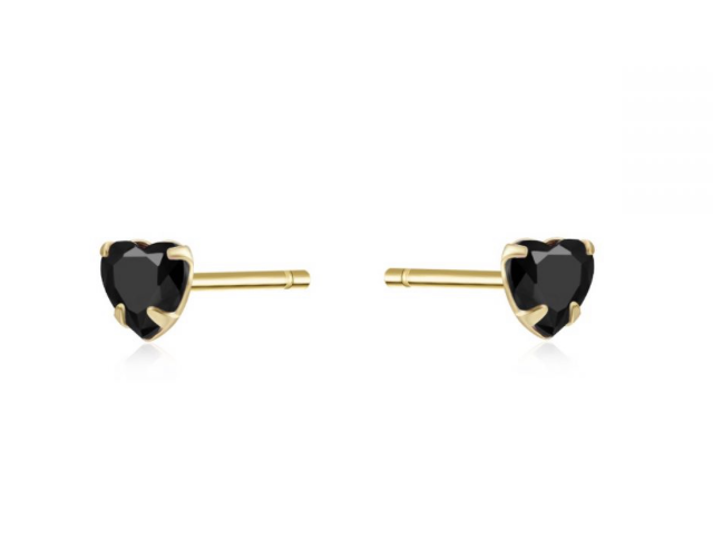 Pendientes Corazón Negro