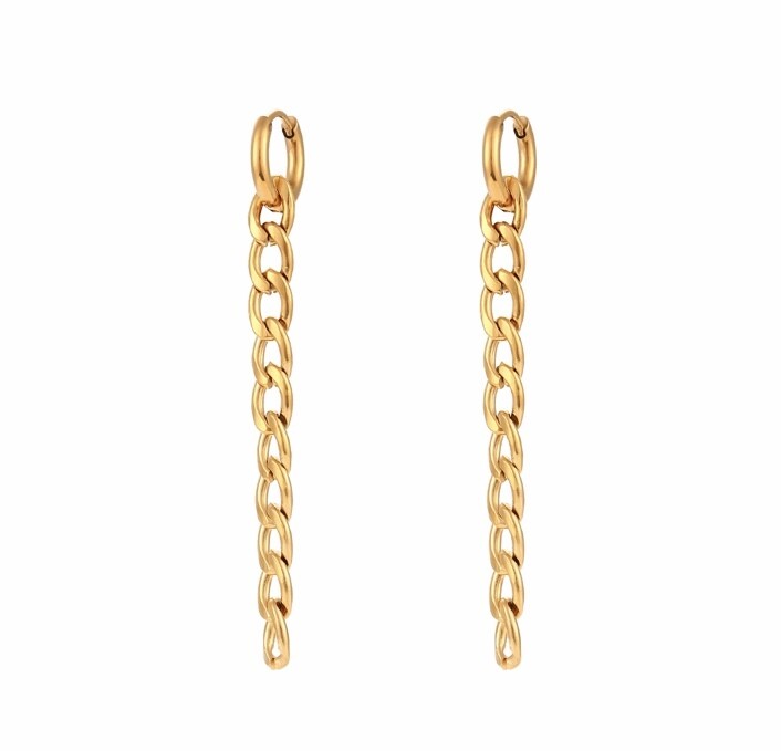 Pendientes Cadena Maxi Oro
