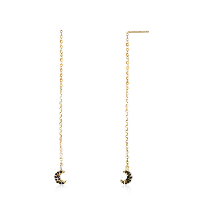 Pendientes Cadena Moon Oro