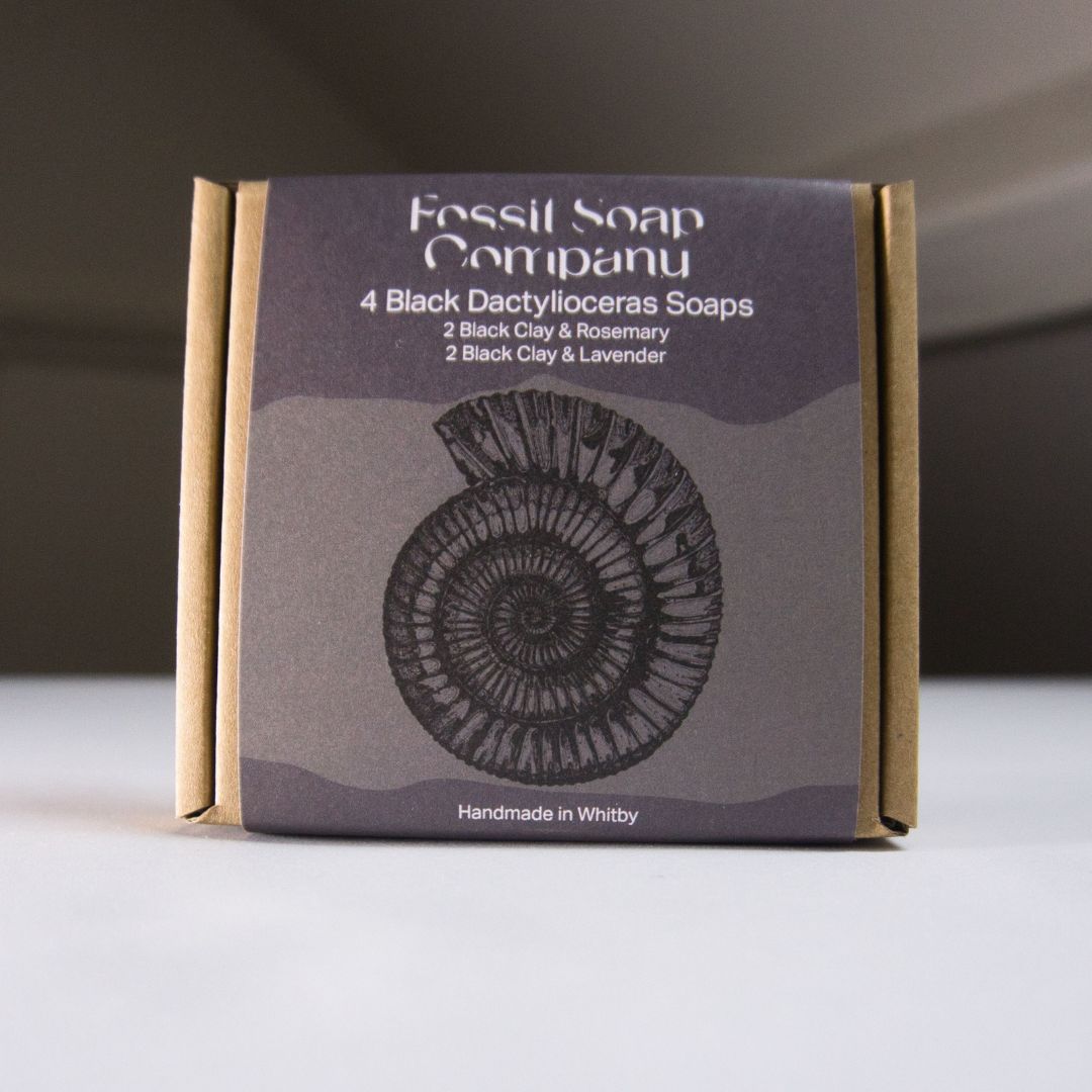 FOUR BLACK DACTYLIOCERAS SOAPS - FOSSIL SOAP COMPANY FOUR BLACK DACTYLIOCERAS SOAPS - FOSSIL SOAP COMPANY