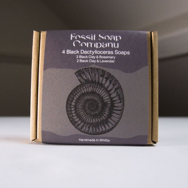 FOUR BLACK DACTYLIOCERAS SOAPS - FOSSIL SOAP COMPANY