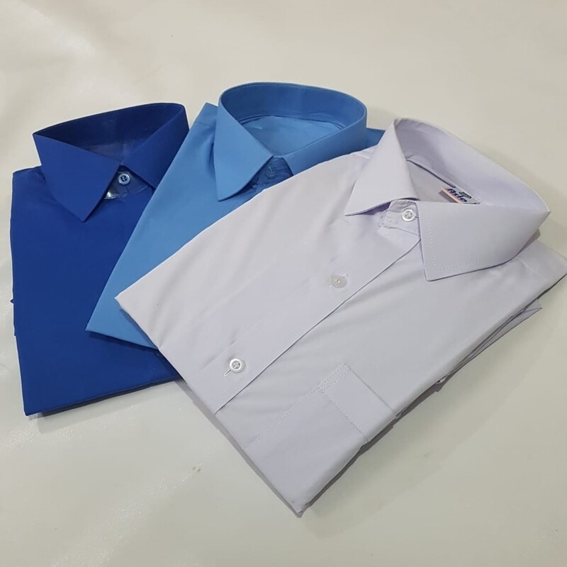 Uniforms Shirts For Boys Sky ,Blue And White Colore