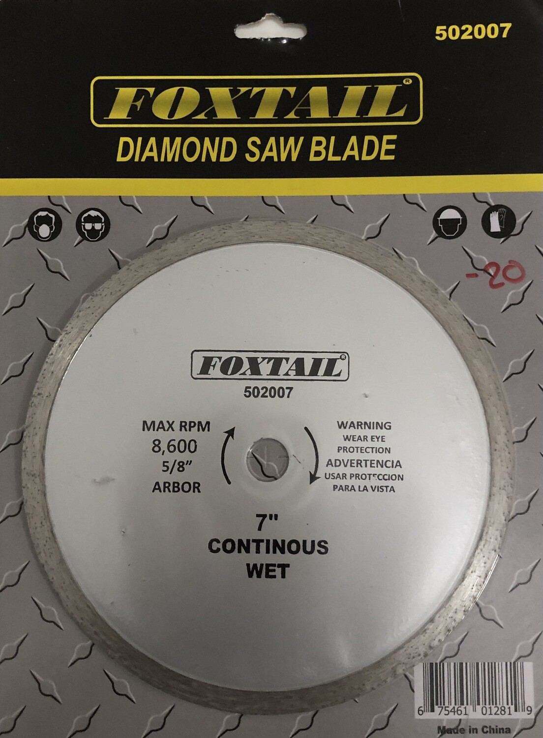 DISCO DE CORTE DIAMANTADO 7&quot;