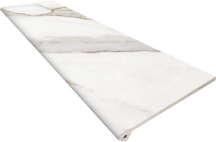 PELDAÑO RECTO MARBLE CALACATTA 13X48