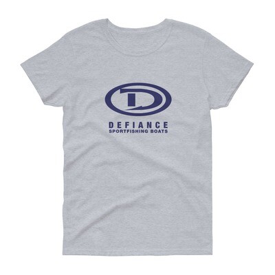 Defiance Boats Womens Blue Logo Tee