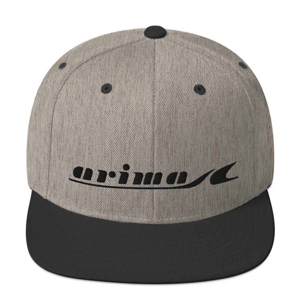 Arima Boats Retro Black Logo Snapback Hat