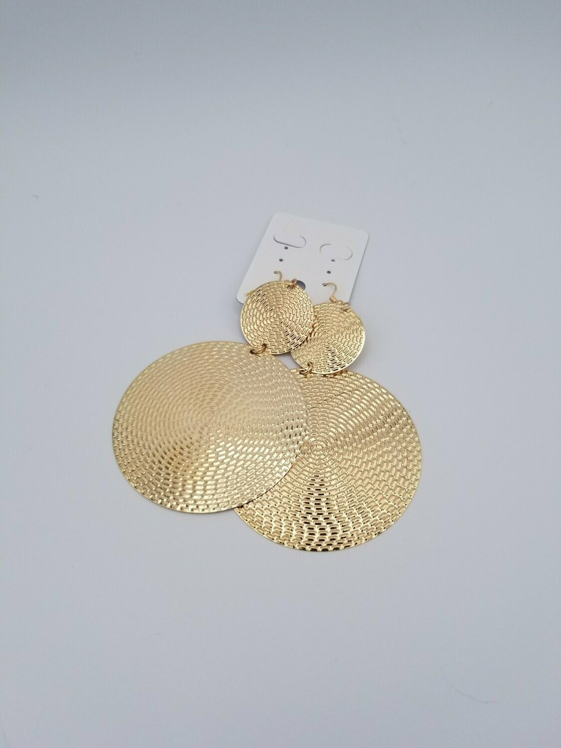 Double Fan Gold Earrings