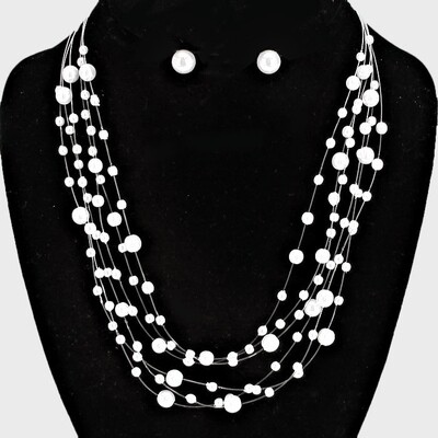 GALACTIC PEARL COLLAR NECKLACE