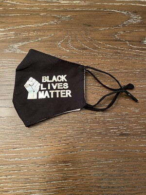 Black lives Matter Mask Black/Silver