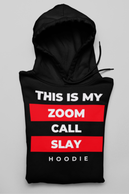 Zoom Slay Hoodie Red & White | Black