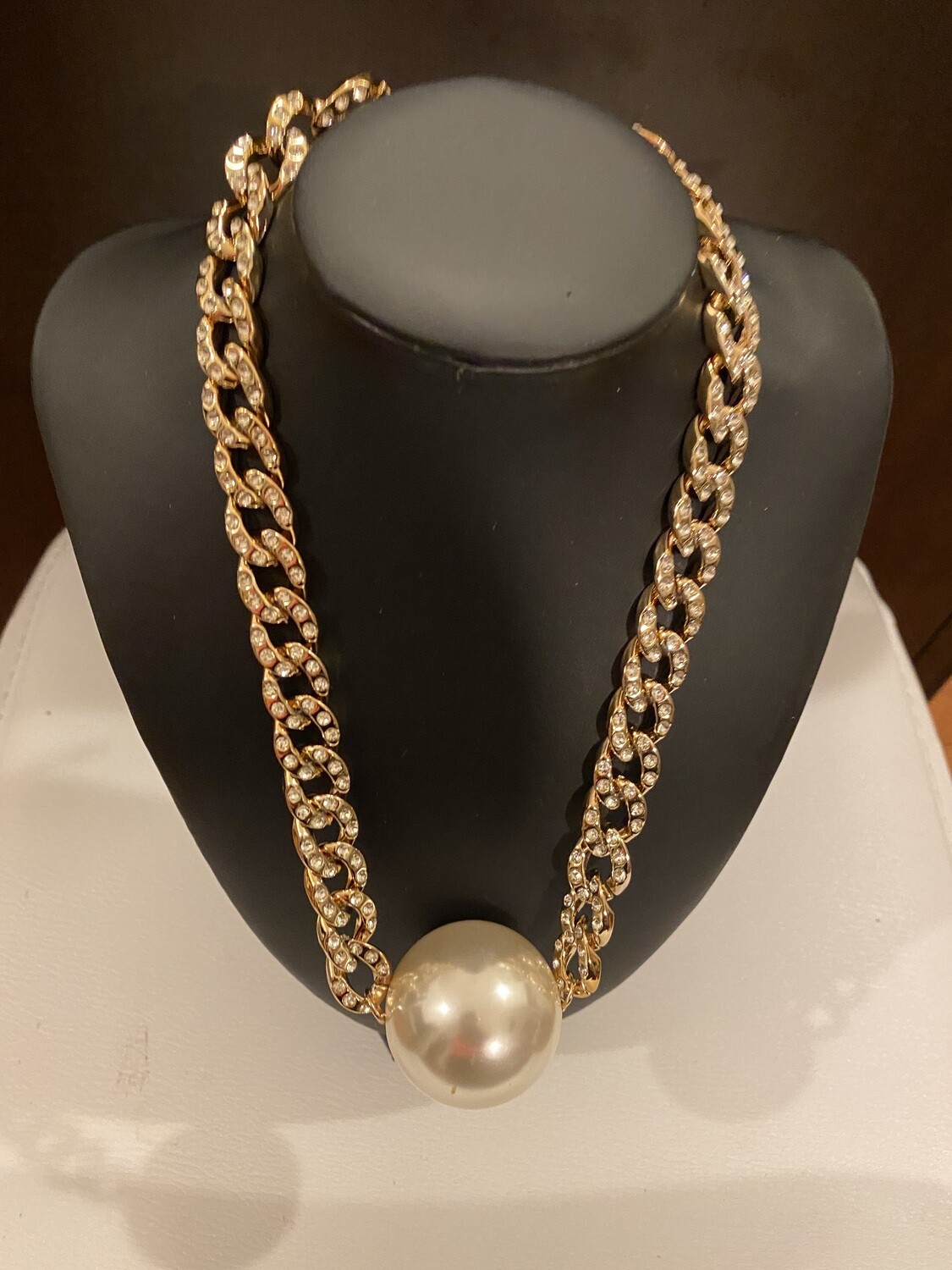 Single Pearl Rhinestone Chain Necklace| Unique Jewelry| Birthday Gifts| Trendy Accessories| Valentine's Day Gifts