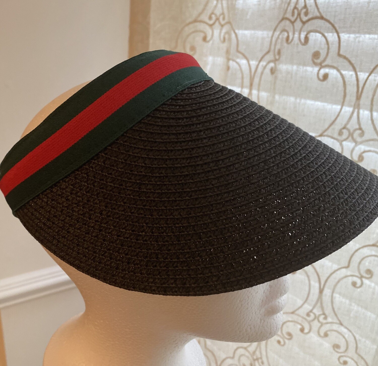 Black Designer Inspired Visor Cap  | Trendy Accessories | Unique Gifts | Stylish Hats | Caps | Street Wear