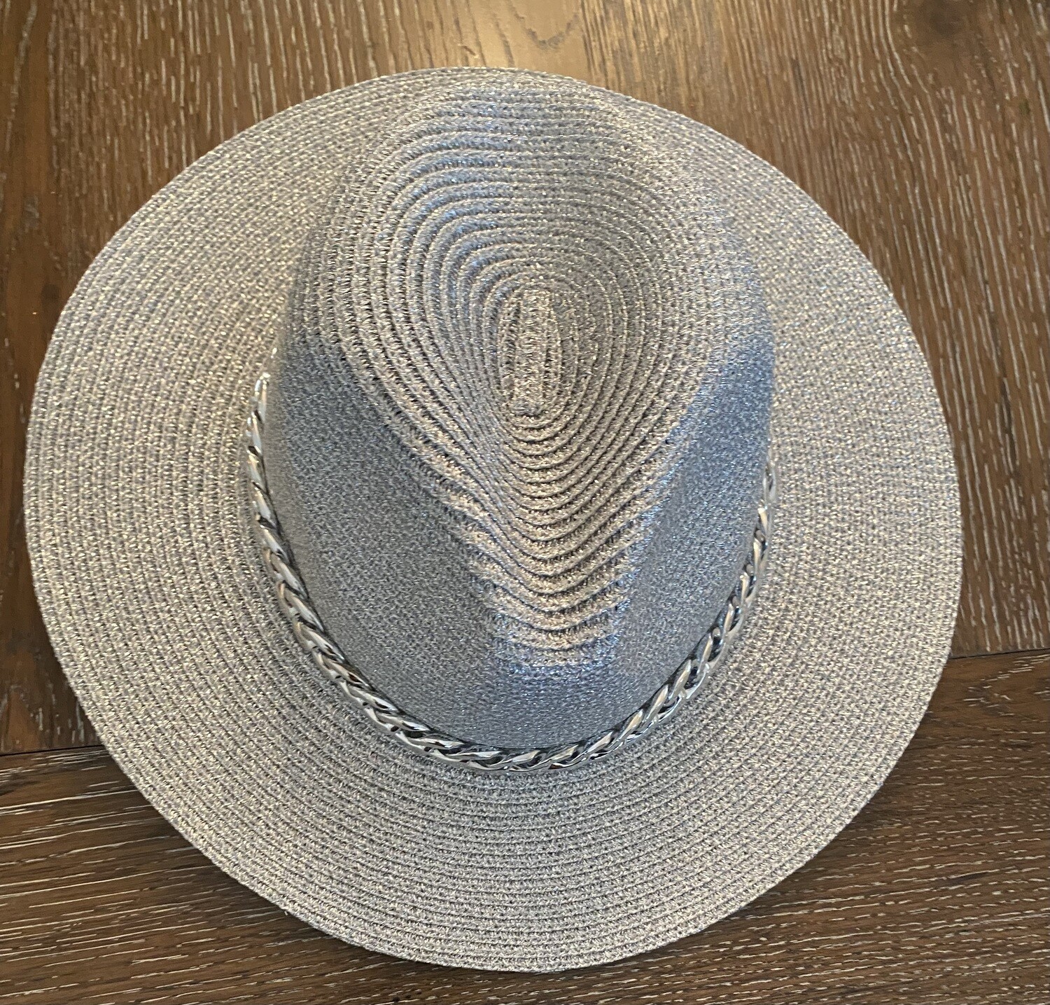 Panama Silver Link Chain Hat  | Trendy Accessories | Unique Gifts | Stylish Hats | Holiday Gifts | Silver