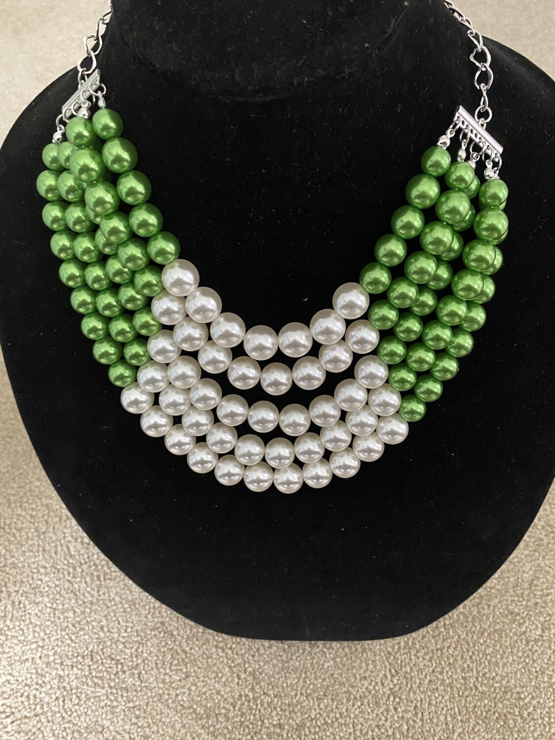 Pearl 5 Row Necklace | Drop Earrings| Jewelry| Birthday Gifts| Mother&#39;s Day Gifts| Unique Jewelry| Sorority Gifts