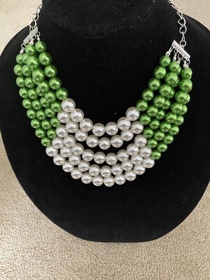 Pearl 5 Row Necklace | Drop Earrings| Jewelry| Birthday Gifts| Mother&#39;s Day Gifts| Unique Jewelry| Sorority Gifts
