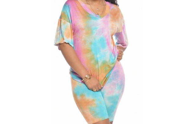 Tie Dye Short Set (Pink)