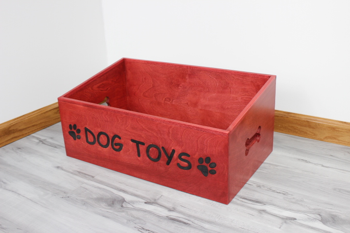 Dog Toy Box Wood, Personalized Dog Toy Box, Dog Toy Box for Small
