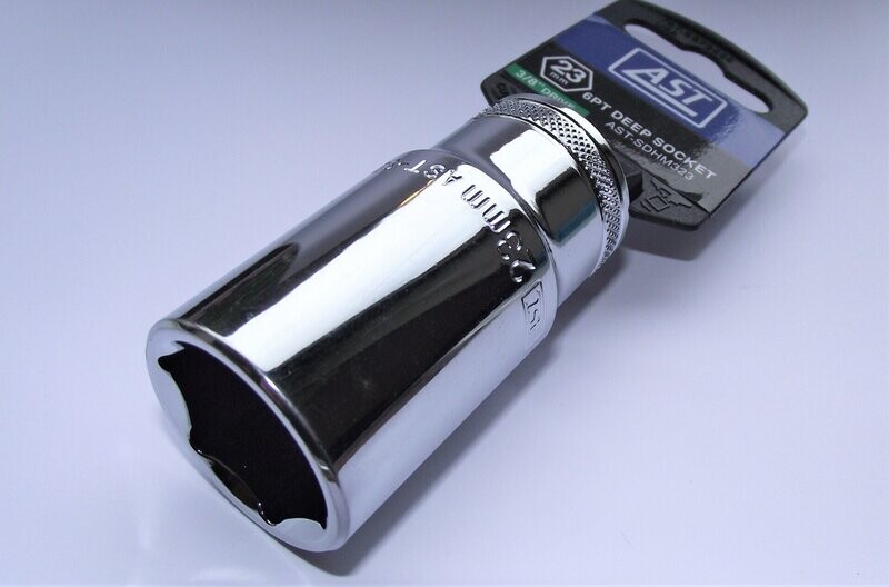 AST TOOLS OF ENGLAND UK PROFESSIONAL 3/8 DRIVE DEEP HEX SOCKET 23MM SDHM323