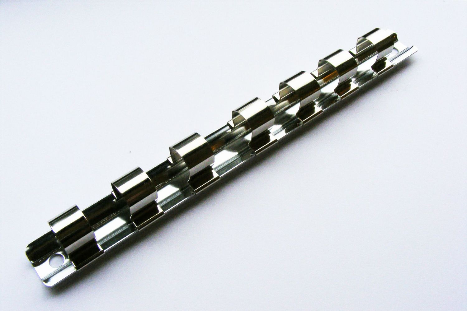 CONSOLIDATED TOOLS 1/2 DRIVE 190mm SOCKET RAIL + RETAINING CLIPS x 7