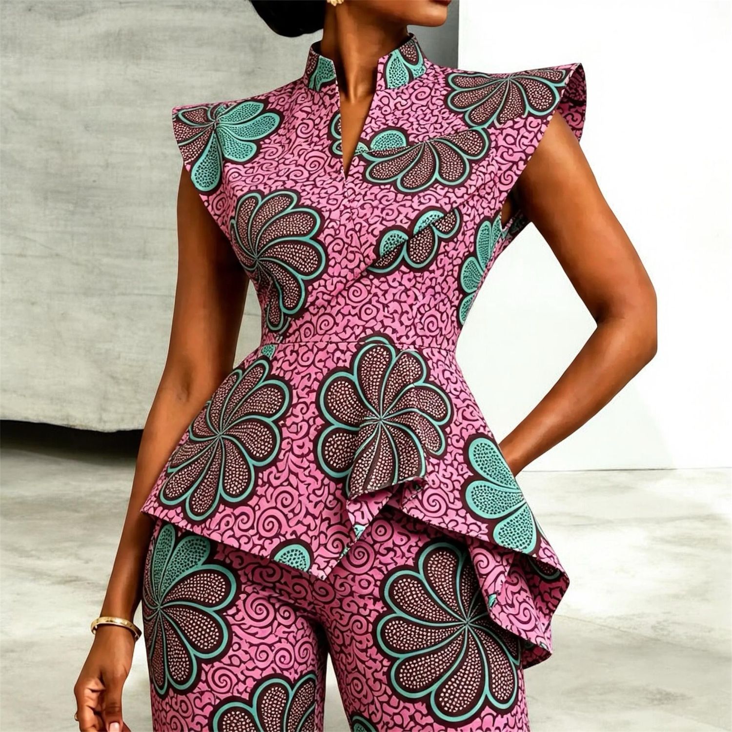 African Wax Print Fabric, Exclusive Design