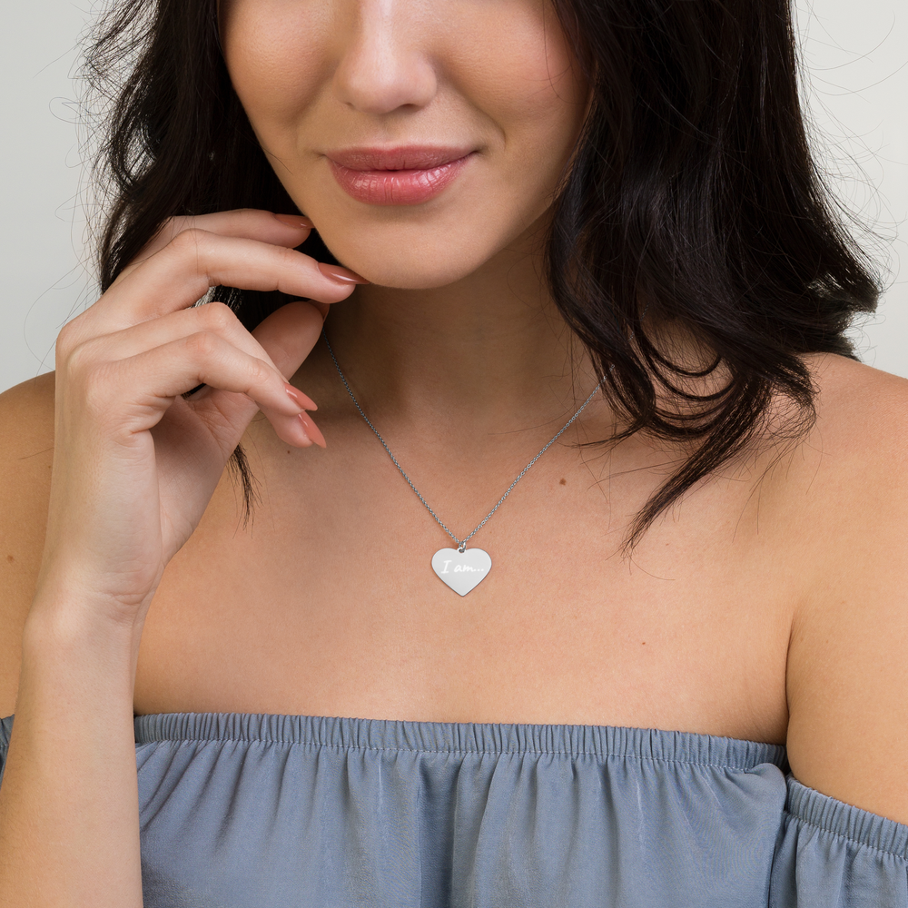 I am...Engraved Heart Necklace