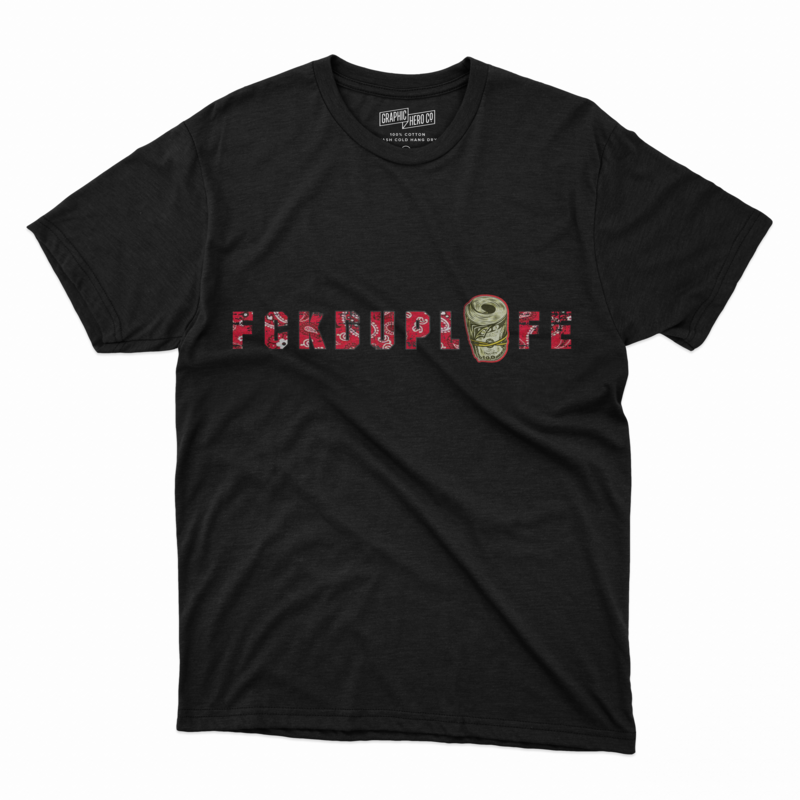 FCKD UP LYFE ( RED BANDANA  BLK SHIRT)