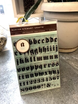 Martha Stewart Create Clear Alphabet & Numbers Stamps