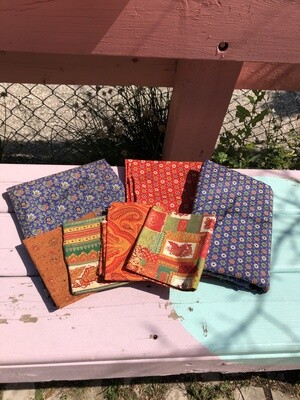 Gold Lined Coordinating Quilting Cotton Bundle