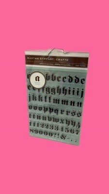 Martha Stewart Clear Gothic Letter Stamps
