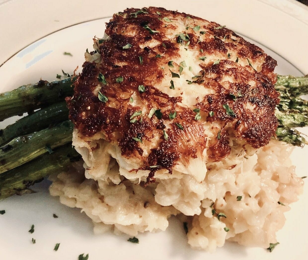 Crab Cake Dinner Meal