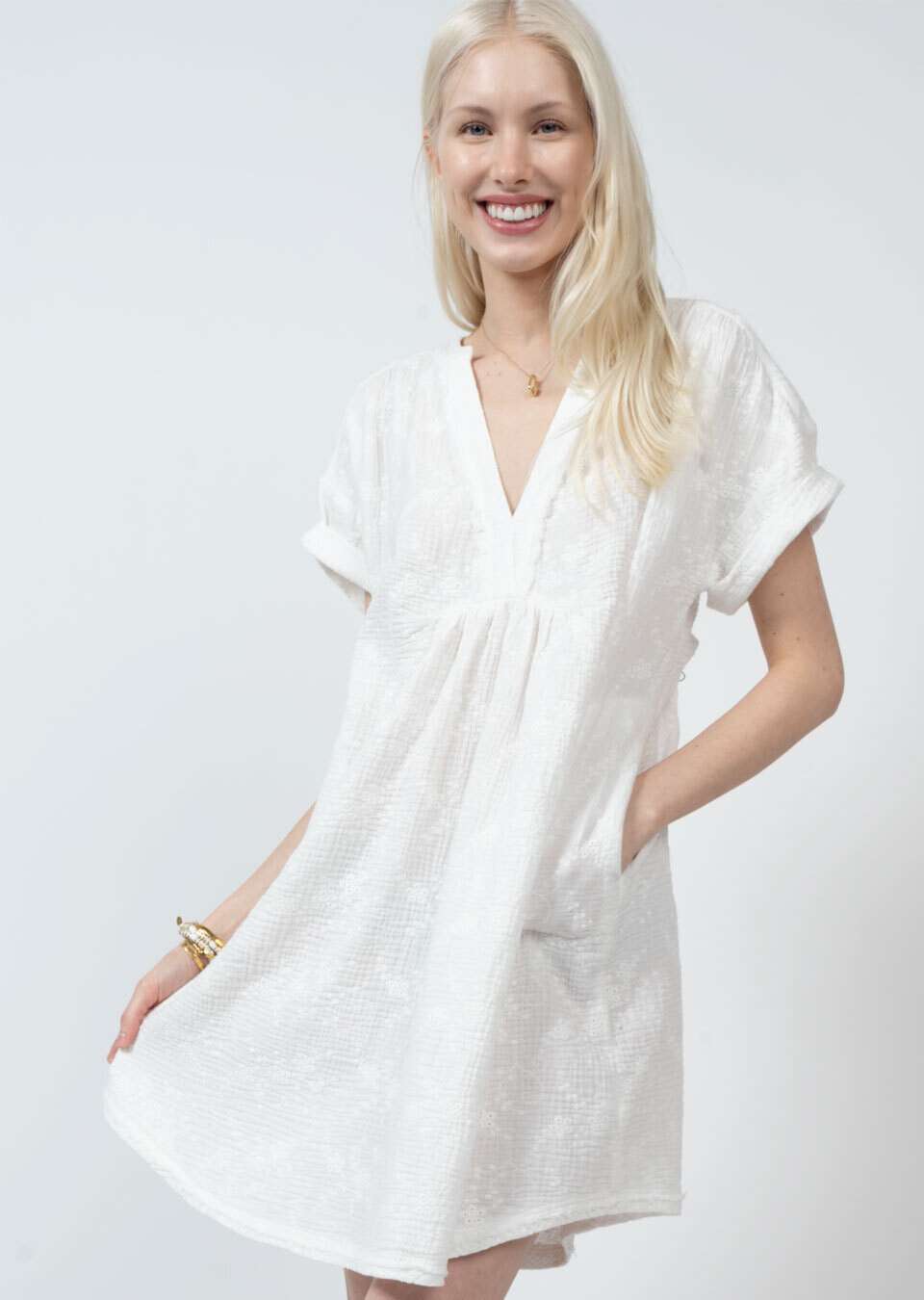Rosey Outlook Dress White