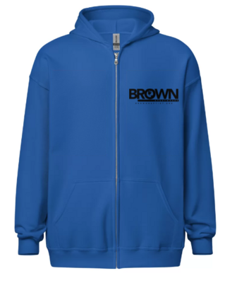 Brown Everywhere full zip hoodie