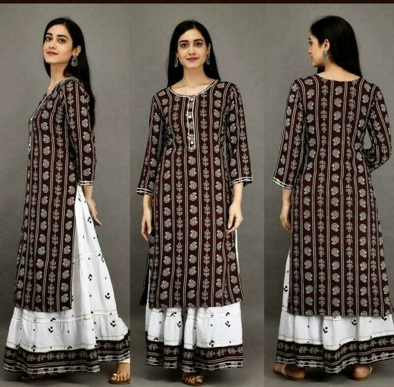 Kurti with skirt