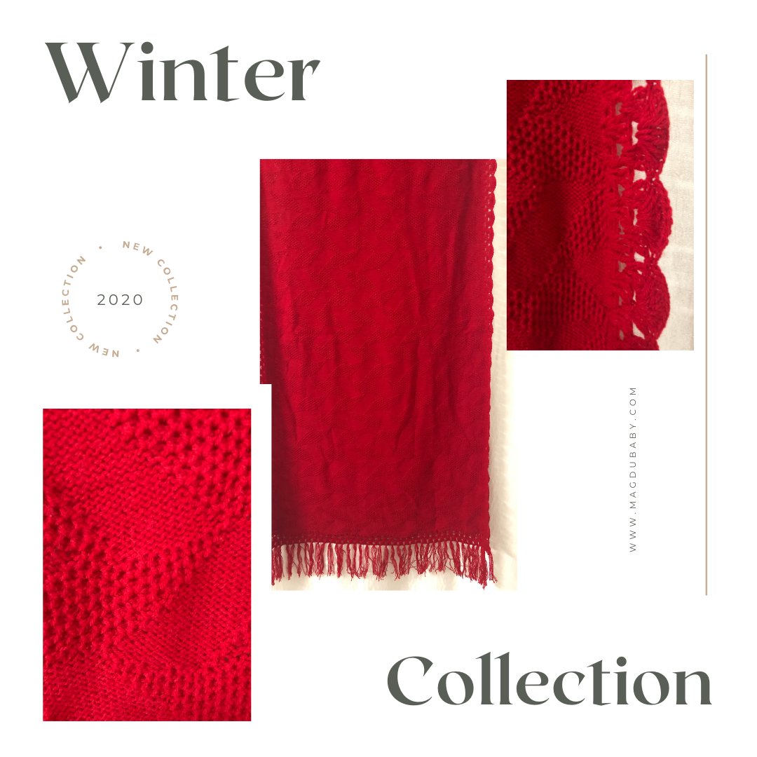 Red woolen shawl