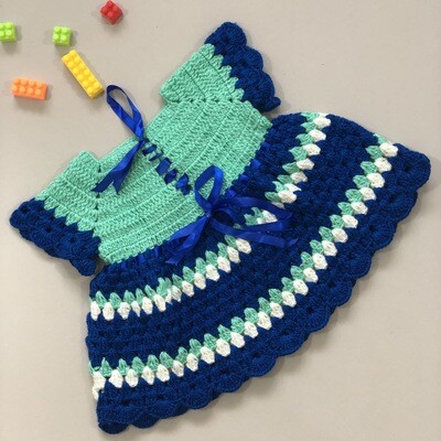 Blue And Green Baby Dress