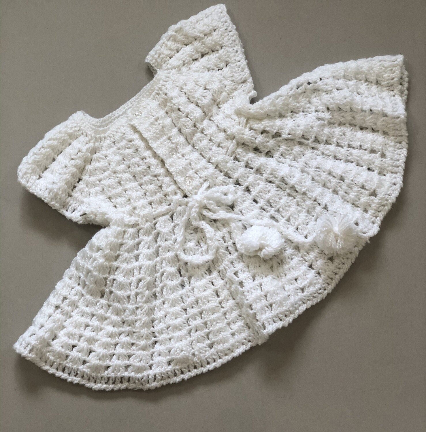 Baby girl knitted White frock