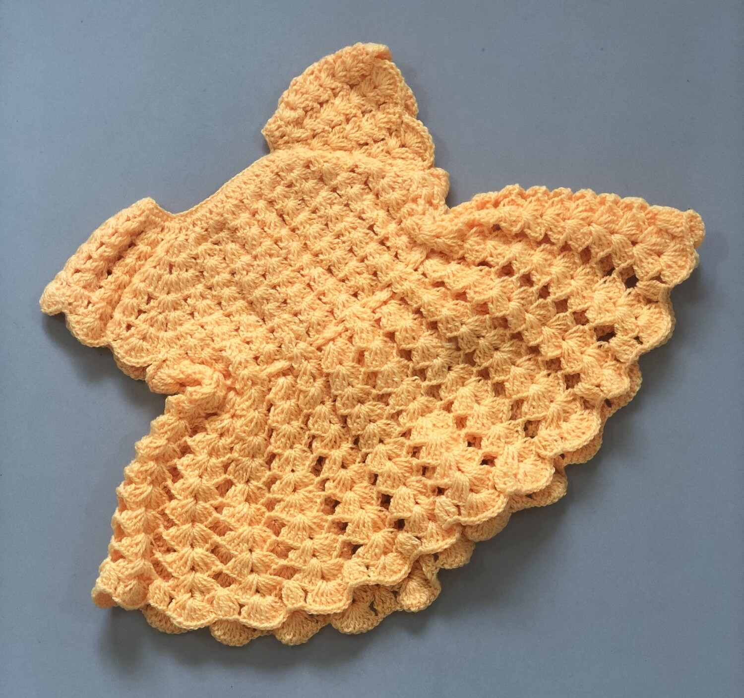 Baby girl knitted Yellow frock